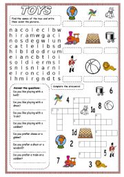 English Worksheet: Toys 4