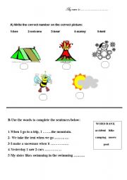 English worksheet: nature