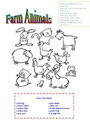 English Worksheet: FARM ANIMALS