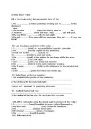 English Worksheet: Simple Past Tense