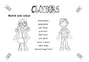 English Worksheet: Clothes