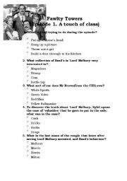 English Worksheet: Fawlty Towers episode 1