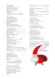 English worksheet: last christmas