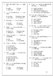 English Worksheet: If Clauses Type 0, Yype 1 and Type 2