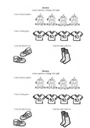 English Worksheet: Coloring Review 