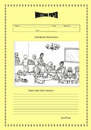 English worksheet: Writing paper