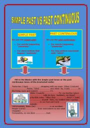 simple past/past continuous