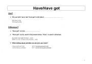 English Worksheet: Have/Have got