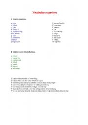 English worksheet: general vocab