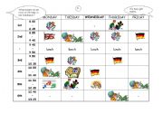 Timetable - information gap exercise