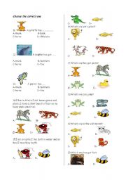 English Worksheet: Animals quiz part-2