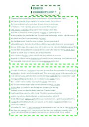 English Worksheet: ERROR CORRECTION!!!