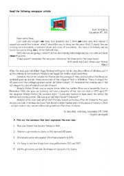 English worksheet: Dear Santa Claus