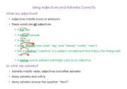 English worksheet: Using Adjectives and Adverbs Correctly.