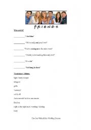 English Worksheet: Friends TV show: The one with all the wedding dresses