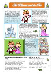 English Worksheet: The Princess and the Pea