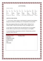 English worksheet: Around the house