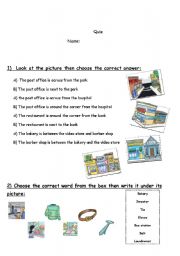 English worksheet: quiz