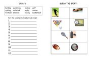 English worksheet: Sports 