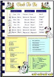 English Worksheet: Verb TO BE (review)