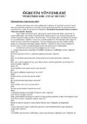 English Worksheet: teaching methods-que-ans 