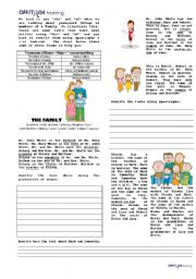 English Worksheet: Family_Possessive of Nouns (s)