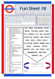 English Worksheet: Fun Sheet 18