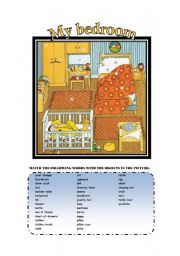 English Worksheet: My bedroom