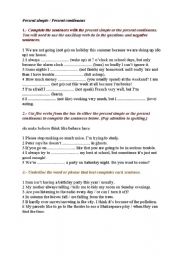 English Worksheet: Present Simple vs Presetn Continuous