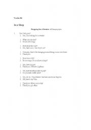 English Worksheet: How to shop