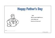 English Worksheet: Fathers day