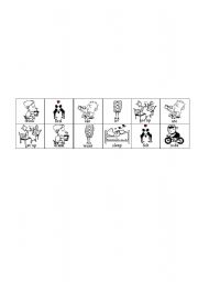 English Worksheet: irregular verbs dominoes 2