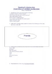 English worksheet: Friendship Dylans song