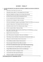 English Worksheet: EXERCISE 