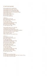 English Worksheet: If Aint Got You