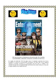 English Worksheet: Watchmen Worksheet