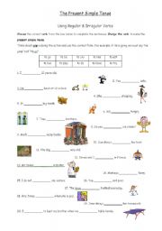 English Worksheet: Using the Present Simple