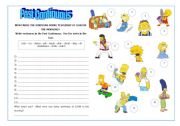 English Worksheet: Past Continuous: The Simpsons