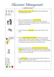 Classroom management 1- establishing routines