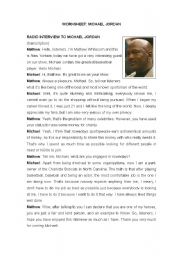 English Worksheet: Michael Jordan interview