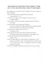 English worksheet: USA History