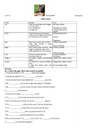 English worksheet: modal verbs