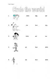 English worksheet: The verbs