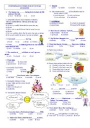 English Worksheet: 8thyear performance