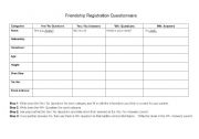 English worksheet: Friendship Registration Form