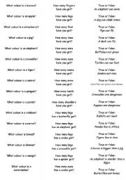 English Worksheet: Game questions - easy