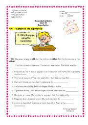 English worksheet: superlative