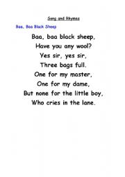 English worksheet: song worksheet