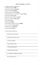 English Worksheet: Adverbs of Frequency Exercises