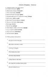 English worksheet: Adverbs of Frequency Exercises